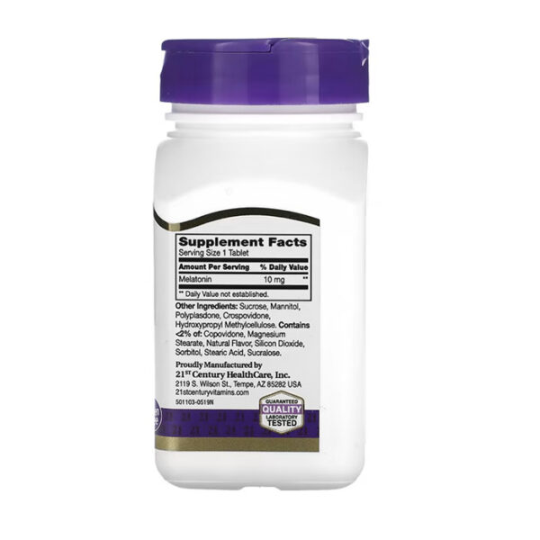 21st Century Melatonin 10 mg 120 comprimés – Image 2