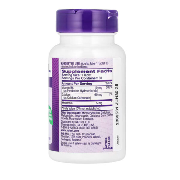 Natrol Melatonine 5 mg extra force , 60 comprimés – Image 2