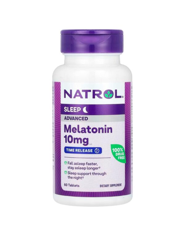 Natrol Melatonine 10 mg advanced, 60 comprimés – Image 2