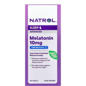 Natrol Melatonine 10 mg advanced, 60 comprimés