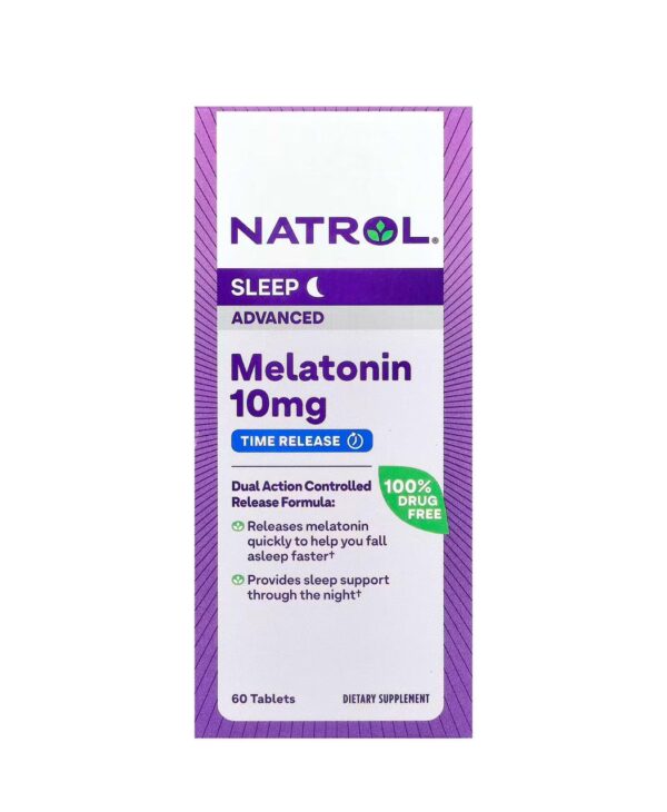 Natrol Melatonine 10 mg advanced, 60 comprimés